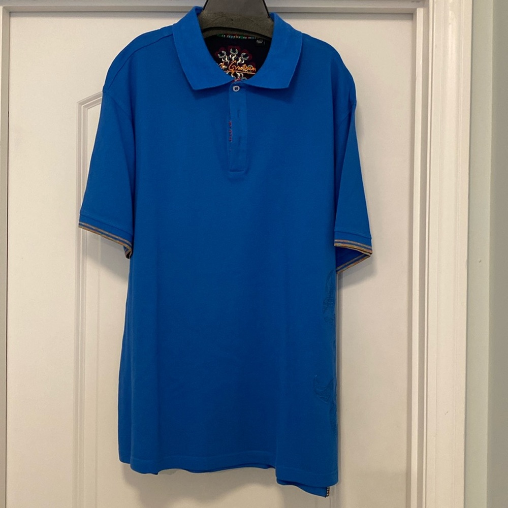 Men's blue Robert Graham polo